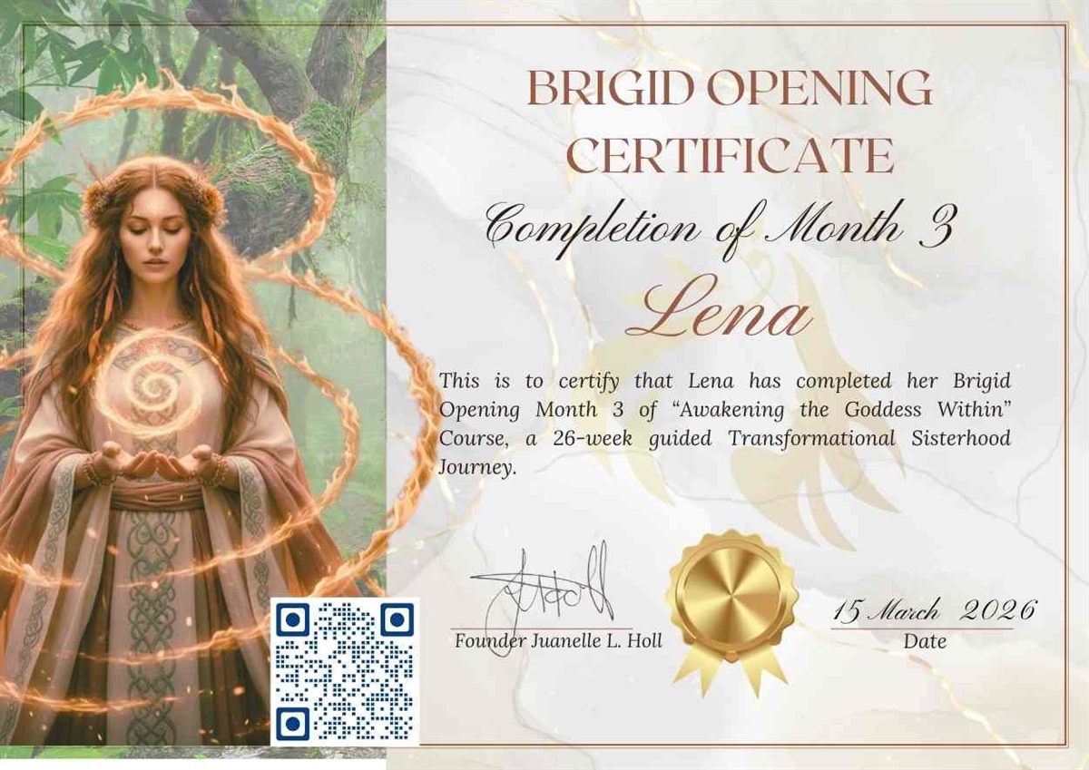 Certificate of completion — Lena